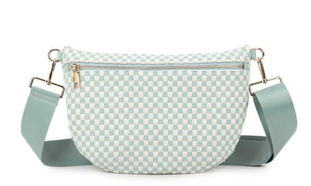 Giuliano geweven crossbody heuptas Rilana - Dames - Licht blauw