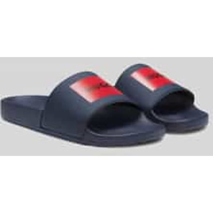 Badslippers met logoprint