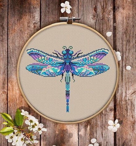 Borduurpakket MANDALA LIBELLE (dragonfly 113)