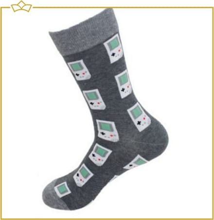 ATTREZZO® Grappige sokken - Gameboy - Maat 39-42 - Grijs