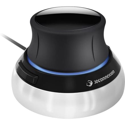 3Dconnexion SpaceMouse Compact 3D-muis USB Optisch Zwart, Zilver 2 Toetsen