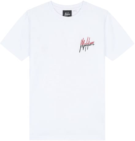 Malelions - Junior Split T-Shirt - White - Maat 140