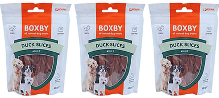 Proline Boxby duck slices, 90 gram - per 3 verpakkingen