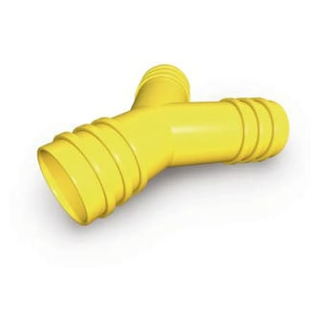 Y-verdeelstuk van PVC met buitendraad voor 38 mm slangen (1 stuk)