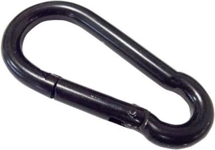 Mister B - Karabijnhaak zwart 8 cm