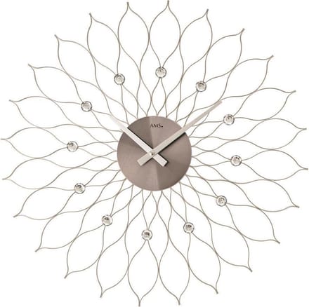 AMS Wandklok 9608 zilver