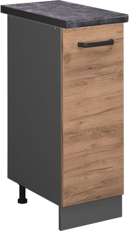 Vicco R-Line Apotheekkast – 30 cm, WB Antraciet Krachtige eik goud