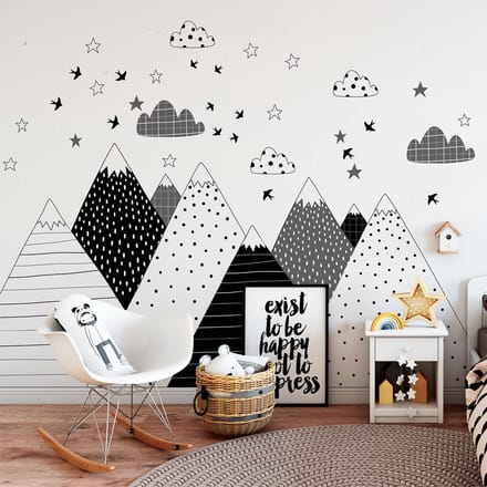 Kinderstickers van de Scandinavische bergen, Saskatchewan, 100 x 150 cm
