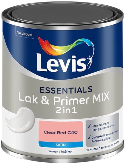 Levis - Essentials Lak & Primer Mix - Clear Red C40 - Mengverf - 1 L