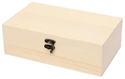 Kleine houten opbergdoos met deksel voor sieraden en knutselprojecten