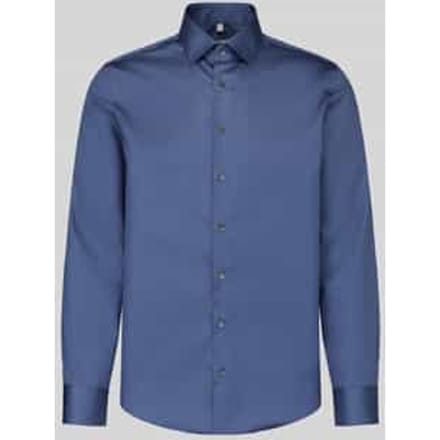 slim fit zakelijk overhemd van puur katoen