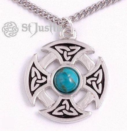 St Justin keltische kruis Triangular Knot(XN82T)
