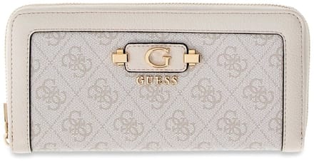 GUESS portemonnee Lindsey SLG Zip Around Wallet Bone Logo crème