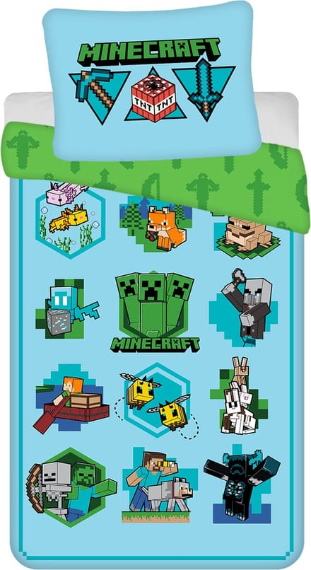 Minecraft Dekbedovertrek - 140 x 200 cm - Katoen