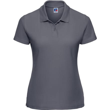 Russell Dames/Dames Klassiek Effen Poloshirt van Polycotton (Konvooi Grijs)