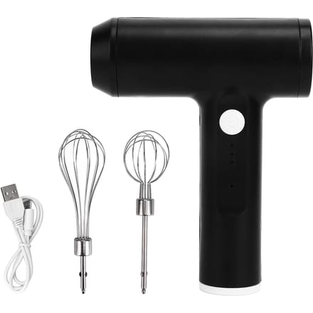 Elektrische Handmixer 2000mah Lithium Batterij 4 Modussen Gebogen Randen Draadloos USB Opladen 304 L black