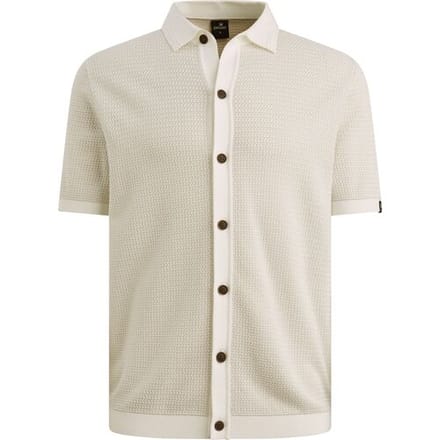 Polo Shirt Korte Mouw Vanguard Short Sleeve Cardigan Ecru