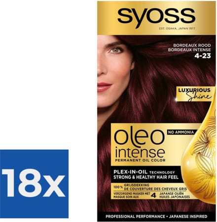 Syoss Oleo Intense - Haarverf - 4-18 - Mokka Bruin - 115ml x 18