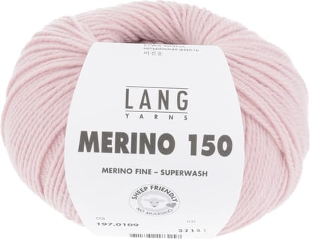Lang Yarns Merino 150 - 109 babyroze - Merinowol Garen