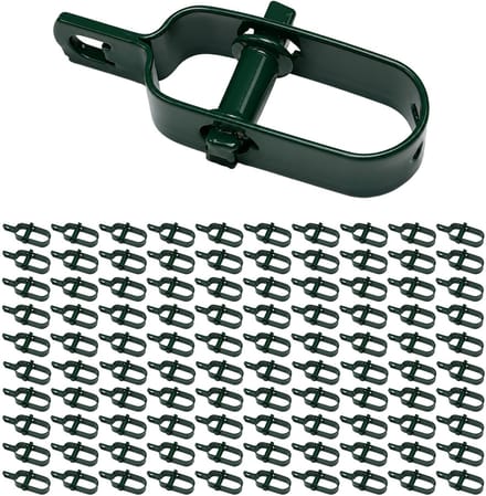 TRUTZHOLM Draadspanner Groen 100mm Set van 100 - Heavy Duty Mega Afrasteringsspanner Gaasspanner - Spanelement Hekwerk Bulk
