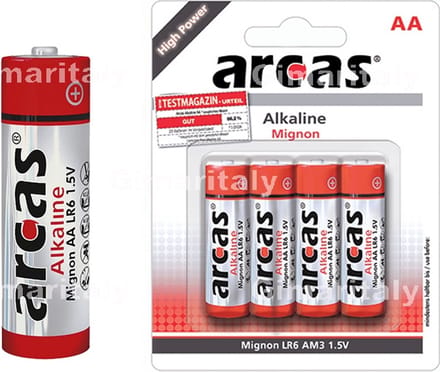 Arcas Alkaline AA Batterijen – Mignon – 1.5V – 4 Stuks