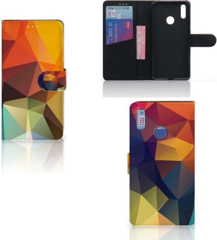 Huawei Y7 (2019) Book Case Polygon Color