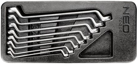 NEO Serie - Gebogen Ringsleutels - 8 stuks - 6-22 mm - Chroom-Vanadium Staal