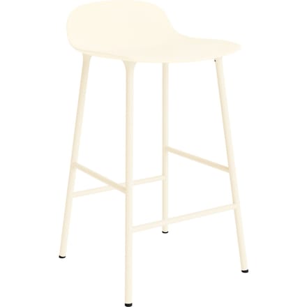 Normann Copenhagen Form barkruk met metalen frame - NormannCopenhagenFormCream - 65 cm