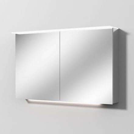 Sanipa Reflection aluminum mirror cabinet ANNY 120 with LED light sail AU3669Z
