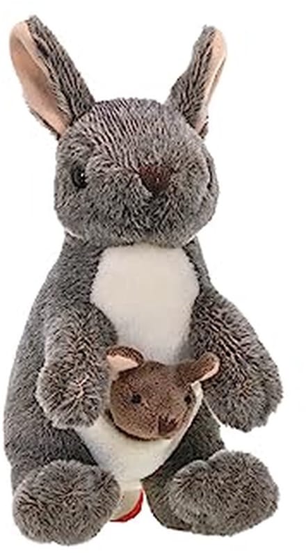 Schattige pluche kangoeroe met Joey - 20 cm