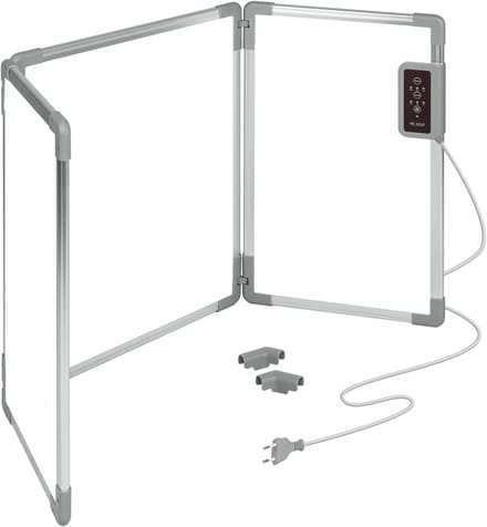 Opvouwbaar Verwarmingpaneel - Infrarood Paneel - Bureau Verwarmen - Instelbare Temperatuur - 53 x 108 cm - Wit
