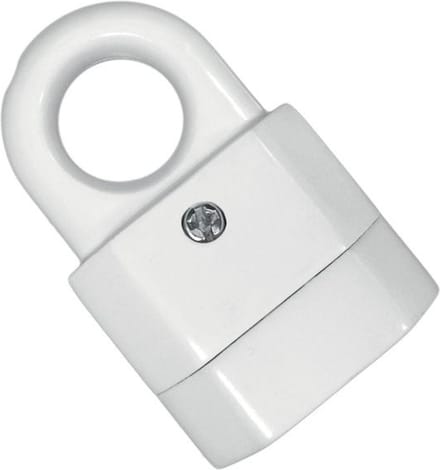 Platte contactdoos met handgreep Elgotech 1X zonder aarding wit