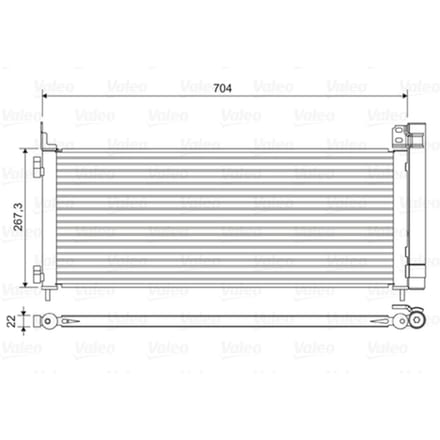 Condensator, airconditioning VALEO 822619