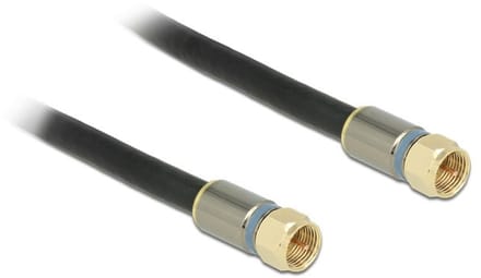 Premium F (m) - F (m) coaxkabel / recht - zwart - 10 meter
