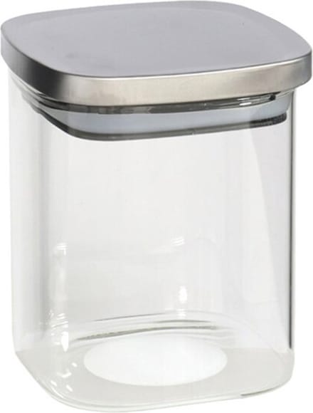 Gerimport Voedsel/etenswaren bewaren voorraadpot 1100ml glas en RVS deksel