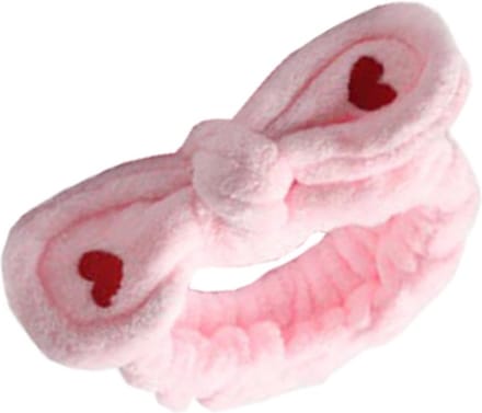 Make-up haarband - Cosmetische haarband - Roze met hartjes