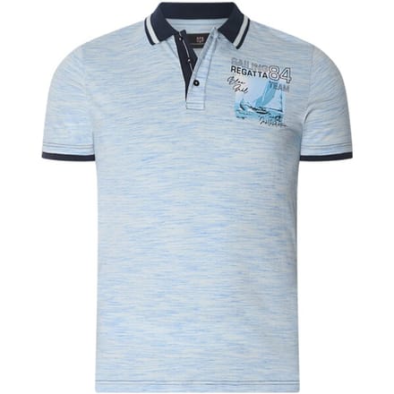 Jan Vanderstorm herren Poloshirt - 68/70 - lichtblauw - Plus Size