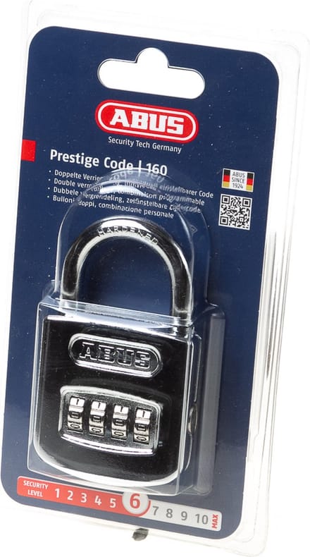 ABUS Cijferslot - 160 50mm - 4 schijven - Zilver