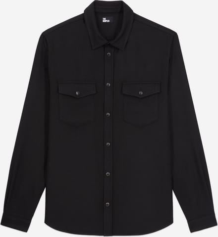 The Kooples BLACK FLANNEL SHIRT Maat L