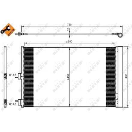 Condensor, airconditioning NRF 350206