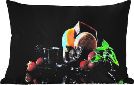 Buitenkussens - Tuin - Rustiek - Fruit - Kaas - Tafel - Stilleven - 50x30 cm