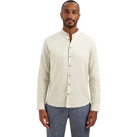 No Excess Shirt with linen granddad desert