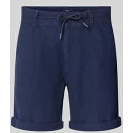 Linenshorts met strikceintuur en achterzakken