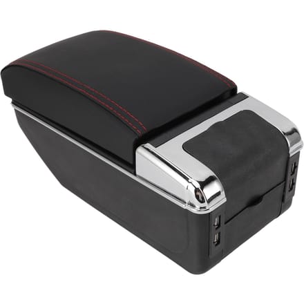 Opbergdoos middenarmsteun Multifunctioneel Dubbellaags Verstelbare Breedte Armsteun Opbergorganizer black