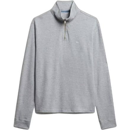 Superdry Rib Half Rits Trui Grijs M Man