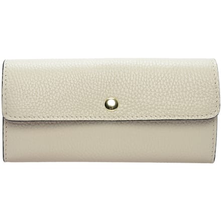 Isabella Rhea Beige Rundleer Portemonnee