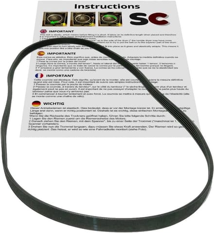 Elastische Wasmachine Riem 8PHE 1200 / EL 1200 H8 voor Reparatie en Onderhoud