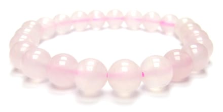 Rozenkwarts edelstenen armband 8mm