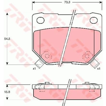 Remblokset TRW GDB1007, achter