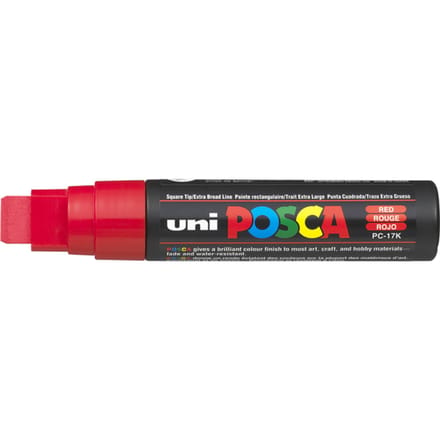 Paintmarker Uni POSCA PC17K extra breed rechthoek rood